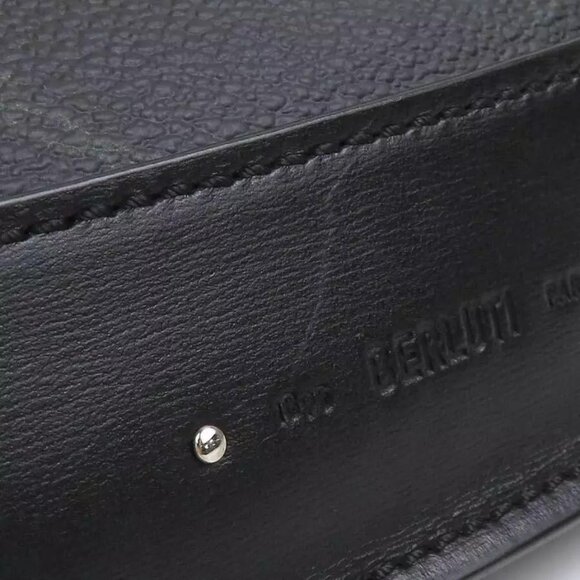 Auth Berluti Body Bag Messenger Bags Black/Browm Leather/Silvertone - Picture 8 of 14